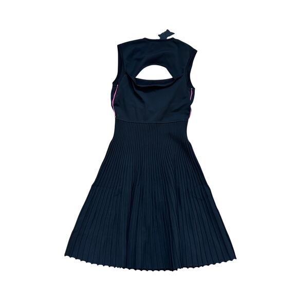 NWT PXG Eclipse Sleeveless Knitted Pleat Dress Black XS Luxury Golfwear - Picture 4 of 9